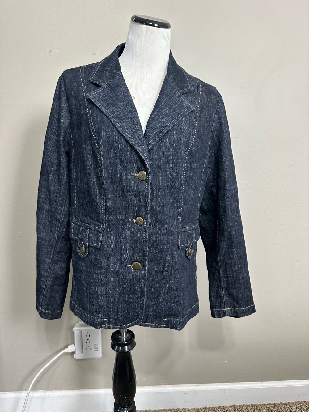 Lane Bryant women’s size 18/20 Dark Indigo Denim Blazer Jacket